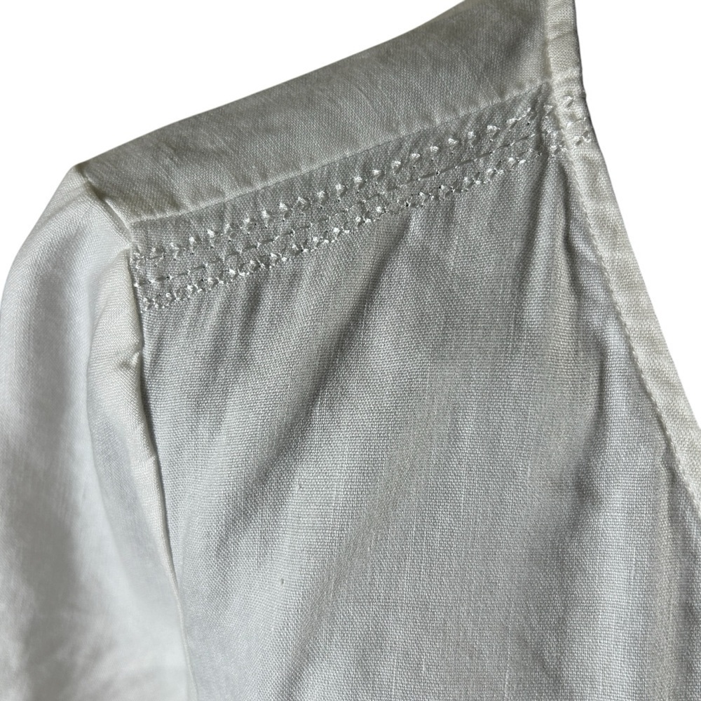 NWT Alp N Rock Thalia Wrap Linen Blend Dress White Size M - Picture 6 of 12